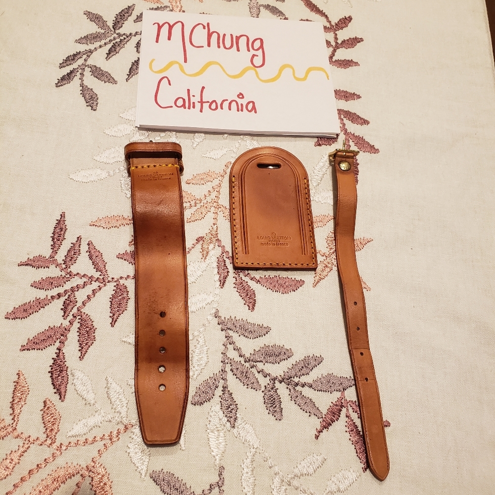 authentic louis Vuitton luggage bag name tag